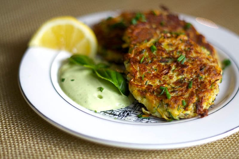 Juicy Zucchini Fritters With Cheese